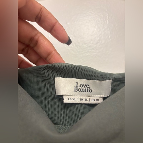 Like New Love Bonito Rylie Side Panel Padded Top in Lotus Green - Picture 4 of 4